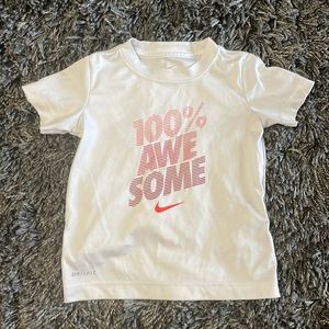 Kids white Nike dry fit